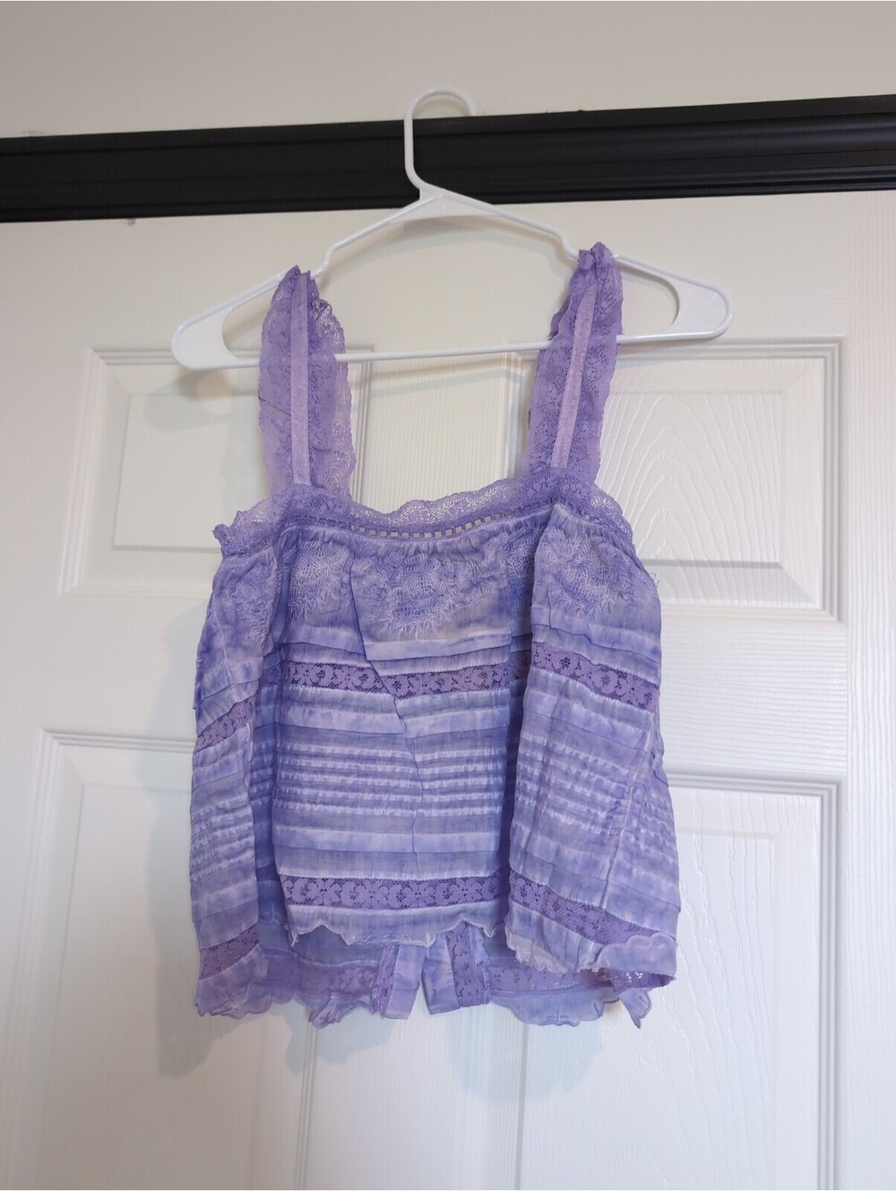Lavender Lace-Trim Women’s Tank Top Muche et Muchettte - Picture 5 of 6